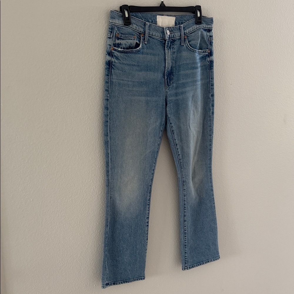 MOTHER Light Blue Straight-Leg Women's Jeans